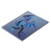 Blauer Drachenflame Notizblock (Linke Seite)