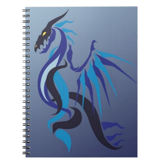 Blauer Drachenflame Notizblock (Vorderseite)