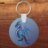 Blauer Drachenflame Schlüsselanhänger (Vorderseite)