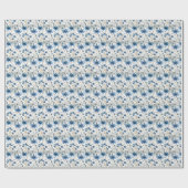 Blauer Drachenfliege und Blume Blumengiftwrap Geschenkpapier (Flach)