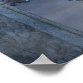 Blauer Drachenflug Poster (Ecke)