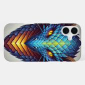 Blauer Drachenkopf iPhone Hülle (Rückseite (Horizontal))