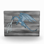 Blauer Drachenspitzel Fotoblock (Vorderseite)