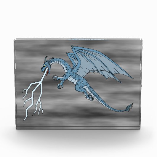 Blauer Drachenspitzel Fotoblock (Vorderseite)