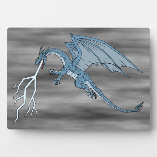 Blauer Drachenspitzel Fotoplatte (Vorderseite)