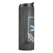 Blauer Dragonfly Personalisierter Tumbler Thermosbecher (Nach links gedreht)