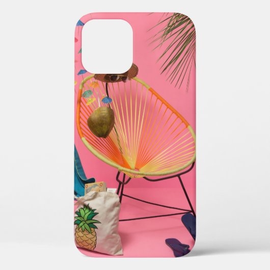 Blauer dreh-Flop neben Stuhl Case-Mate iPhone Hülle (Rückseite)