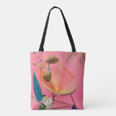 Blauer dreh-Flop neben Stuhl Tasche (Rückseite)