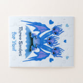 Blauer dreiköpfiger Drache  Puzzle (Horizontal)