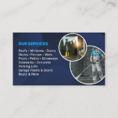 Blauer Druck Waschwaschmittel Power Reinigungs-Fot Visitenkarte (Rückseite)