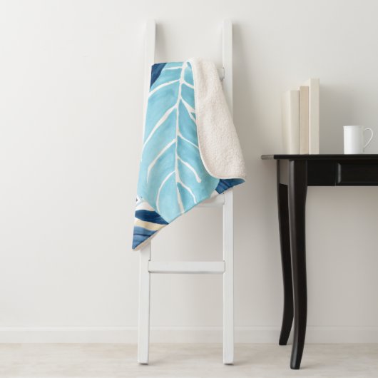 Blauer Dschungel-Blätter Sherpadecke (Beispiel)