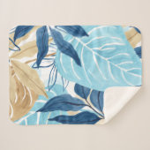 Blauer Dschungel-Blätter Sherpadecke (Vorderseite (Horizontal))