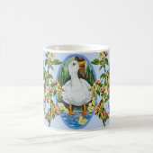 Blauer Duck & Ducklings Frühlingsapfel blüht Kaffeetasse (Mittel)