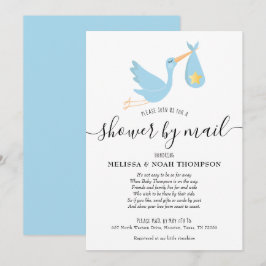 Blauer Duschkopf per Post lange Distanz Sprinkle Einladung