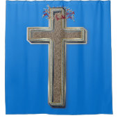 Blauer Duschvorhang (Vorderseite)