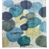 Blauer Duschvorhang für das Meeresgewerbe (Vorderseite)