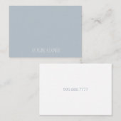 Blauer Dusty-Name nur auf der Vorderseite Visitenkarte (Vorne/Hinten)