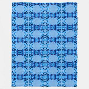 Blauer Dye Herz Fleecedecke