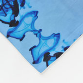 Blauer Dye Herz Fleecedecke (Ecke)