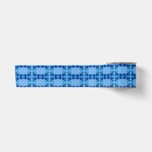 Blauer Dye Herz Satinband