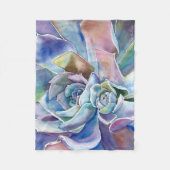 Blauer Echeveria Sukkuläres Fleece Blanket, 3 Größ (Vorderseite)