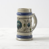 Blauer Edelstein Bierglas (VorderseiteRechts)