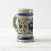 Blauer Edelstein Bierglas (Vorderseite Links)