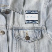 Blauer Edelstein-Design Button (Beispiel)