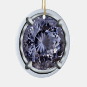 Blauer Edelstein-Design Keramik Ornament (Rechts)