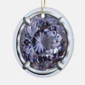 Blauer Edelstein-Design Keramik Ornament (Links)