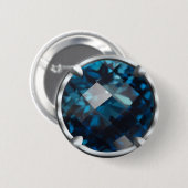 Blauer Edelstein-Entwurf Button (Vorne & Hinten)