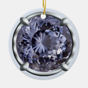 Blauer Edelstein-Entwurf Keramik Ornament