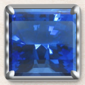 Blauer Edelstein Getränkeuntersetzer (Vorderseite)