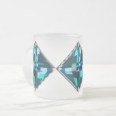 Blauer Edelstein Mattglastasse (Vorderseite Links)