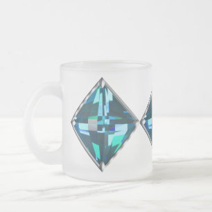 Blauer Edelstein Mattglastasse