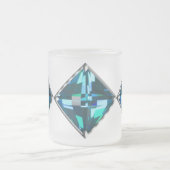 Blauer Edelstein Mattglastasse (Mittel)