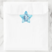 Blauer Edelstein Stern-Aufkleber (Tasche)