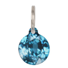 Blauer Edelsteinkristallzircon Dezember Birthstone Tiermarke