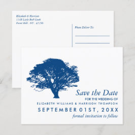 Blauer Eichenbaum, rustikal & minimalistisch Save  Postkarte