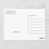 Blauer Eichenbaum, rustikal & minimalistisch Save Postkarte (Rückseite)