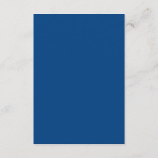 Blauer Eichenbaum, rustikale/minimalistische Hochz Begleitkarte (Rückseite)