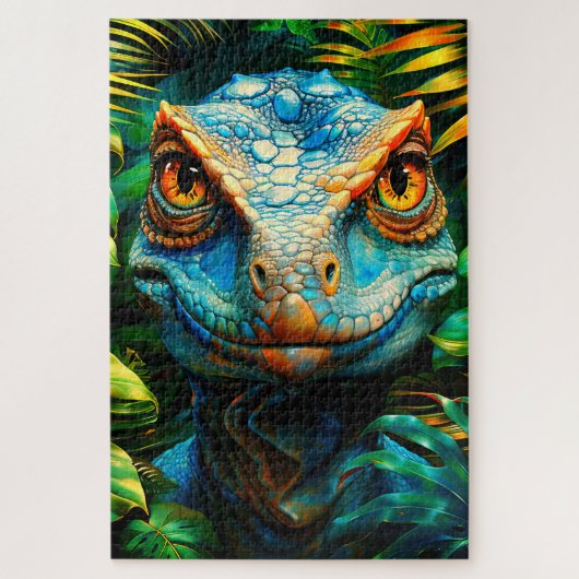 Blauer Eidechse Puzzle (Vertikal)