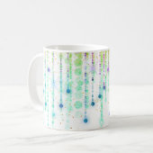 Blauer Eiffelturm und Sterne Kaffeetasse (Vorderseite Links)