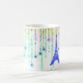 Blauer Eiffelturm und Sterne Kaffeetasse (Mittel)