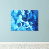 Blauer Eindruck, Hydrangea-Blume Leinwanddruck (Insitu (Holzboden))