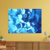 Blauer Eindruck, Hydrangea-Blume Leinwanddruck (Insitu (Wohnzimmer))