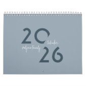 Blauer einfacher eleganter Kalender 2026 (Titelbild)