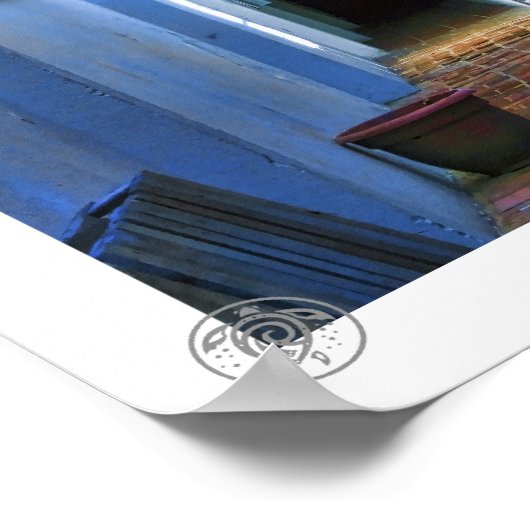 Blauer Eingang Poster (Ecke)