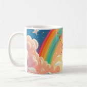 Blauer Einhorn-Becher | Farbige Fantasy-Berglandsc Kaffeetasse (Links)