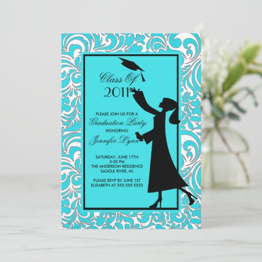 Blauer Einladung (Stehend Vorderseite)